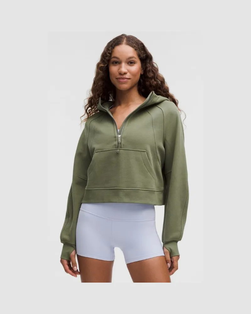 LULULEMON Scuba Oversized-Hoodie mit halblangem Reißverschluss für Frauen – Größe in Bay Leaf Bay