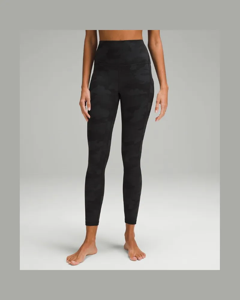 LULULEMON Align Hose mit hohem Bund und Taschen für Frauen – 64 cm – Camo – Größe Heritage