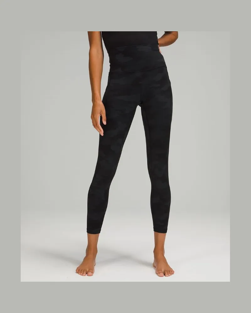 LULULEMON Align Hose mit hohem Bund und Taschen für Frauen – 64 cm – Camo – Größe Heritage