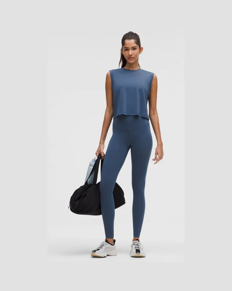 LULULEMON Wunder Train Leggings mit hohem Bund für Frauen – 71 cm – Größe in Blue Twill Blue