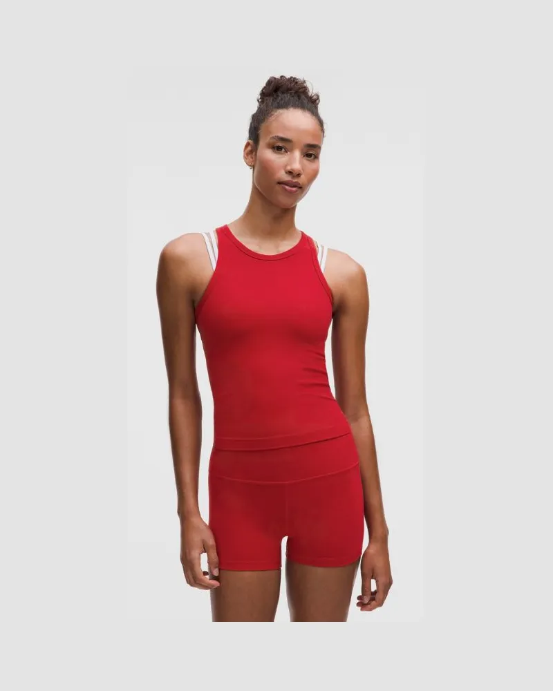 LULULEMON Align Racerback-Tanktop in Taillenlänge für Frauen – Größe in Dark Red Dark