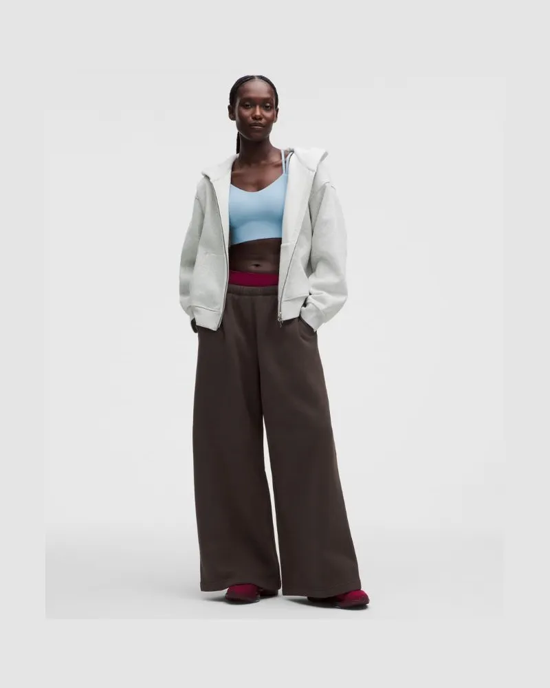 LULULEMON Steady State Hose mit weitem Bein aus SuperLoft im Oversized Fit für Frauen – Größe in Mahogany Muse Mahogany