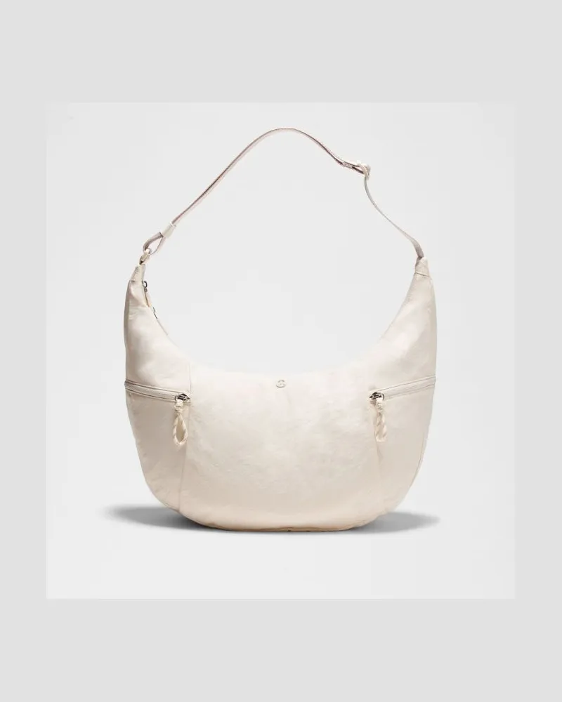 LULULEMON Große, Lässige Umhängetasche 13 L – Größe in Light Ivory/Silver Light