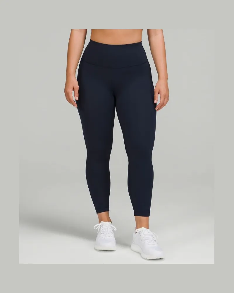 LULULEMON Wunder Train Leggings im Contour Fit mit hohem Bund für Frauen – 64 cm – Größe in True Navy True