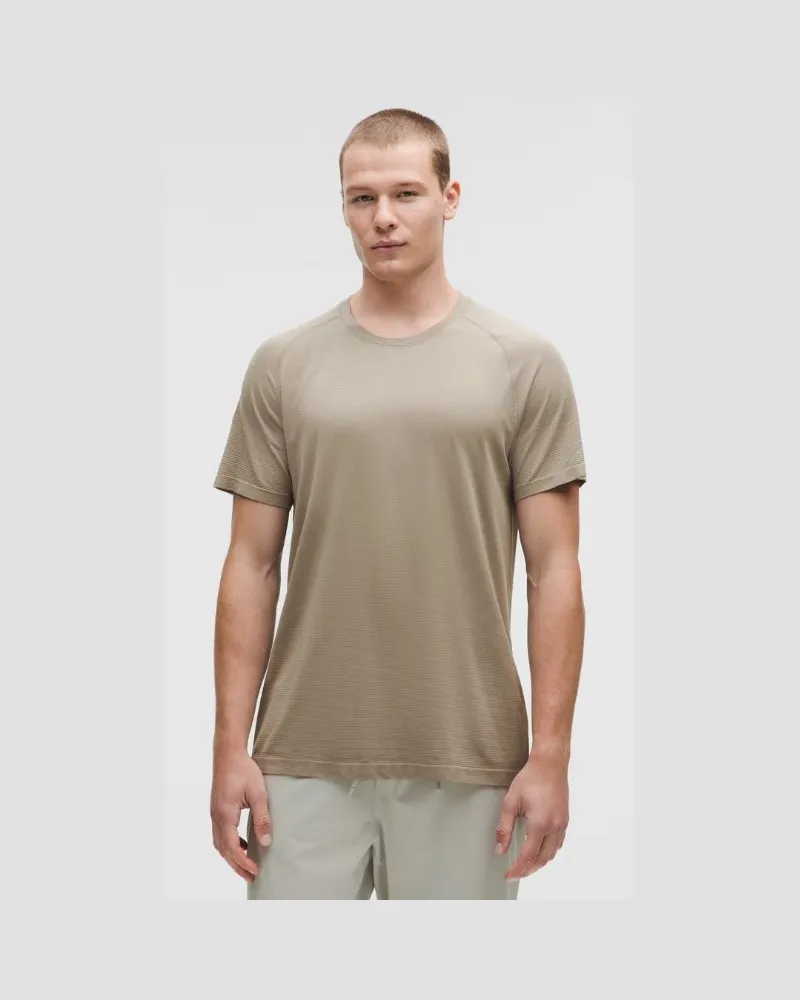 LULULEMON Metal Vent Tech T-Shirt für Männer – Größe in Warm Ash Grey Warm