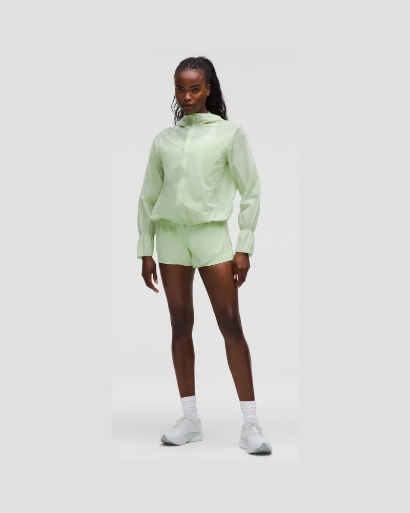 LULULEMON Durchscheinende 2-in-1-Shorts mit hohem Bund für Frauen – 10 cm – Größe in Lemongrass Lemongrass