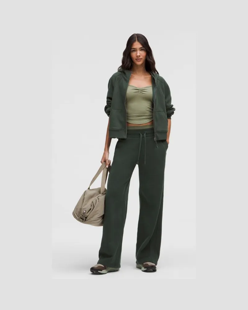 LULULEMON Scuba Hose mit weitem Bein und mittelhohem Bund Regular für Frauen – Größe in Rainforest Green Rainforest