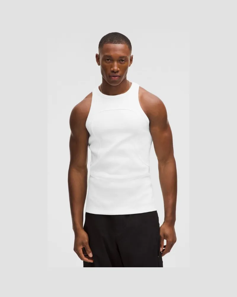 LULULEMON Tanktop im Tight Fit aus gerippter SLNSH Kollektion für Männer – Größe in White White