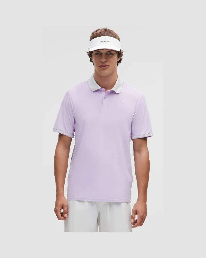 LULULEMON Gestreiftes Tennis-Poloshirt aus mit UV-Schutz für Männer – Größe in Lavender Frost Lavender