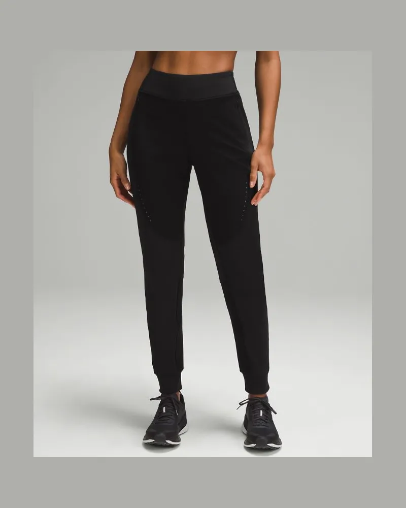 LULULEMON Winter-Jogginghose mit hohem Bund Volle Länge für Frauen – Größe in Black Black