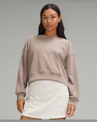 LULULEMON Perfectly Oversized Cropped-Oberteil aus Softstreme mit Rundhalsausschnitt Taupetastic