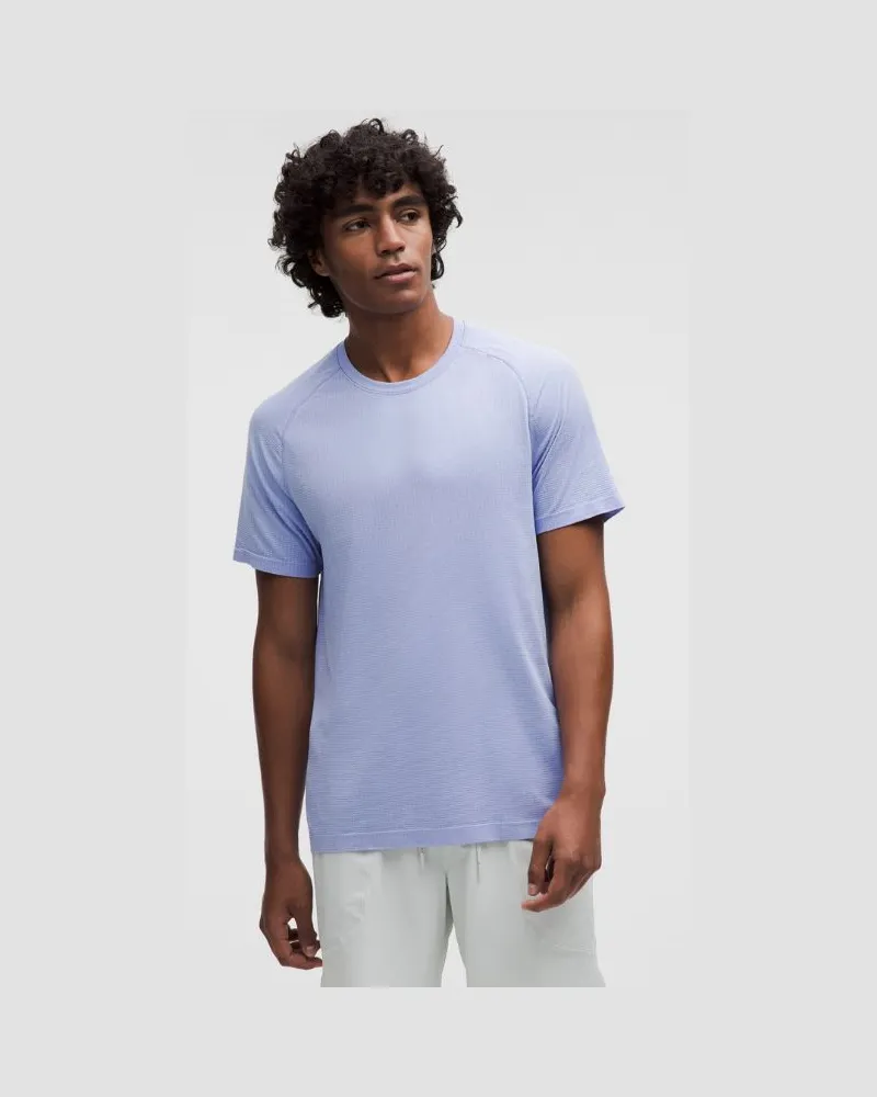 LULULEMON Metal Vent Tech T-Shirt für Männer – Größe in Serene Blue/Dusty Lilac Serene