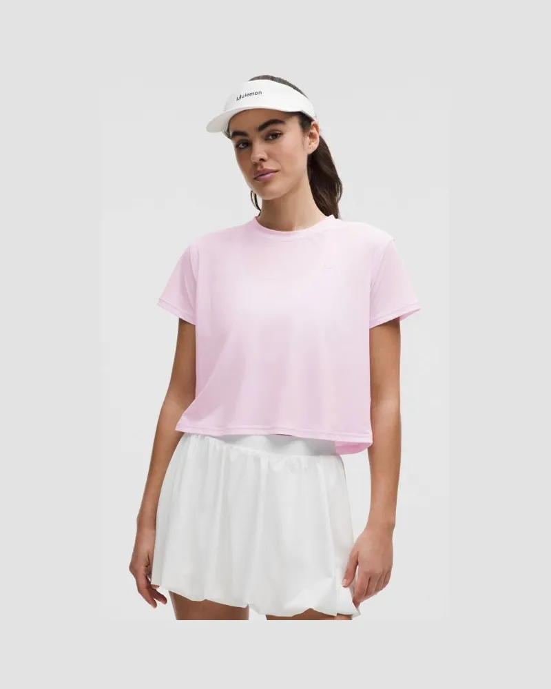 LULULEMON Lightweight Tennis Crewneck T-Shirt für Frauen – Größe in Pink Organza Pink