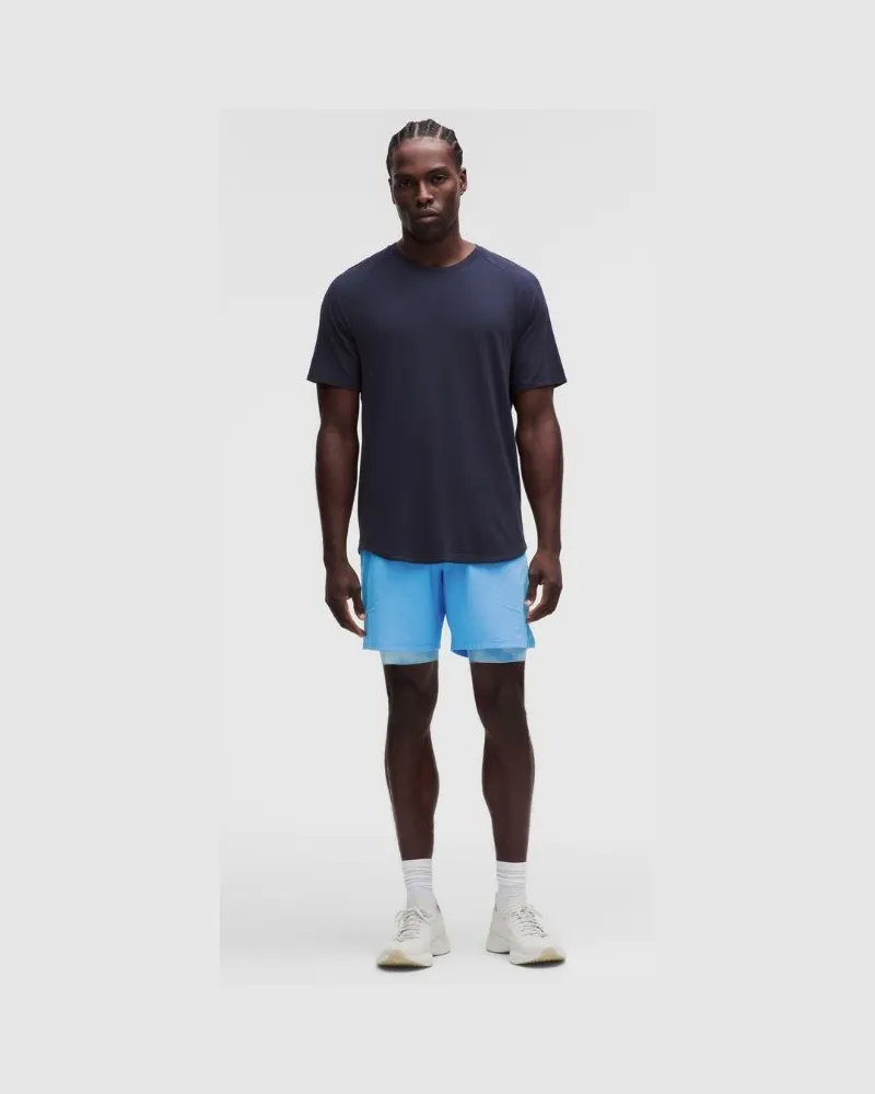 LULULEMON License to Train Shorts mit Liner für Männer – 18 cm – Größe in Ocean Wave Ocean