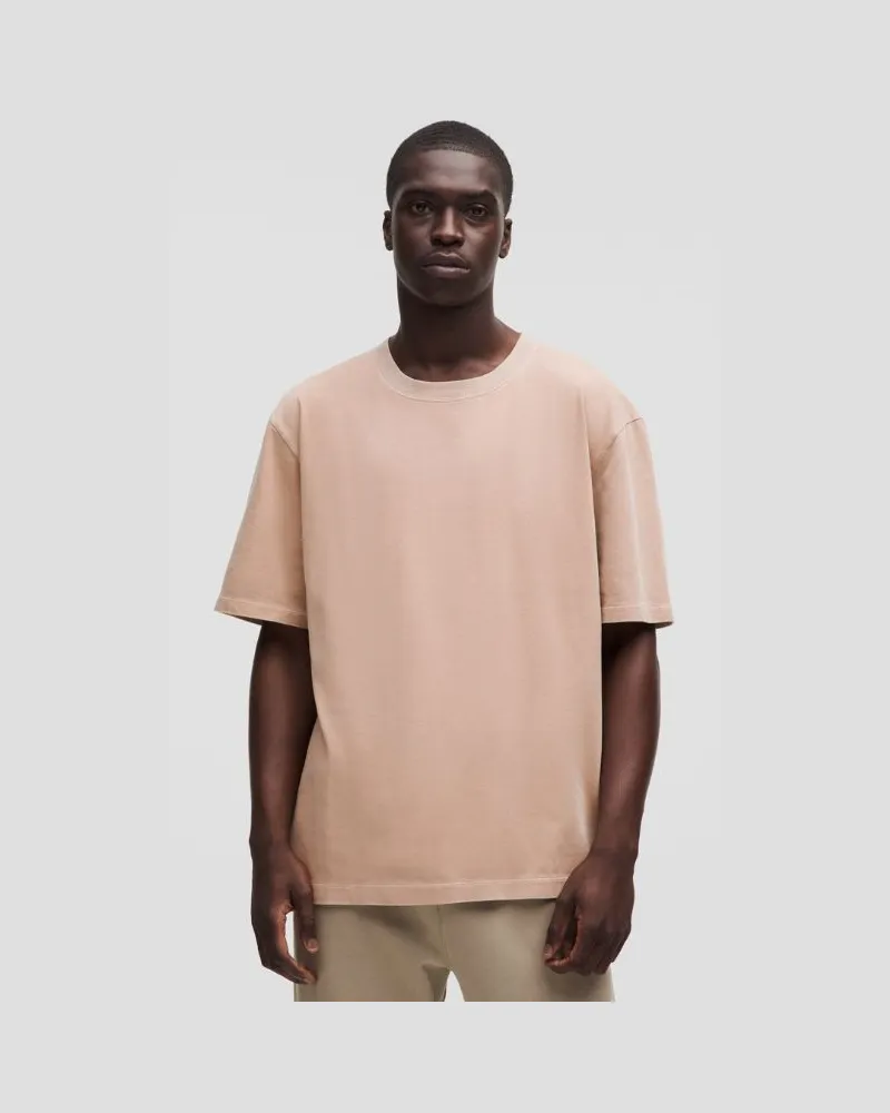 LULULEMON T-Shirt aus schwerem Baumwolljersey Waschung für Männer – Größe in Dilute Wash Soft Sand Dilute