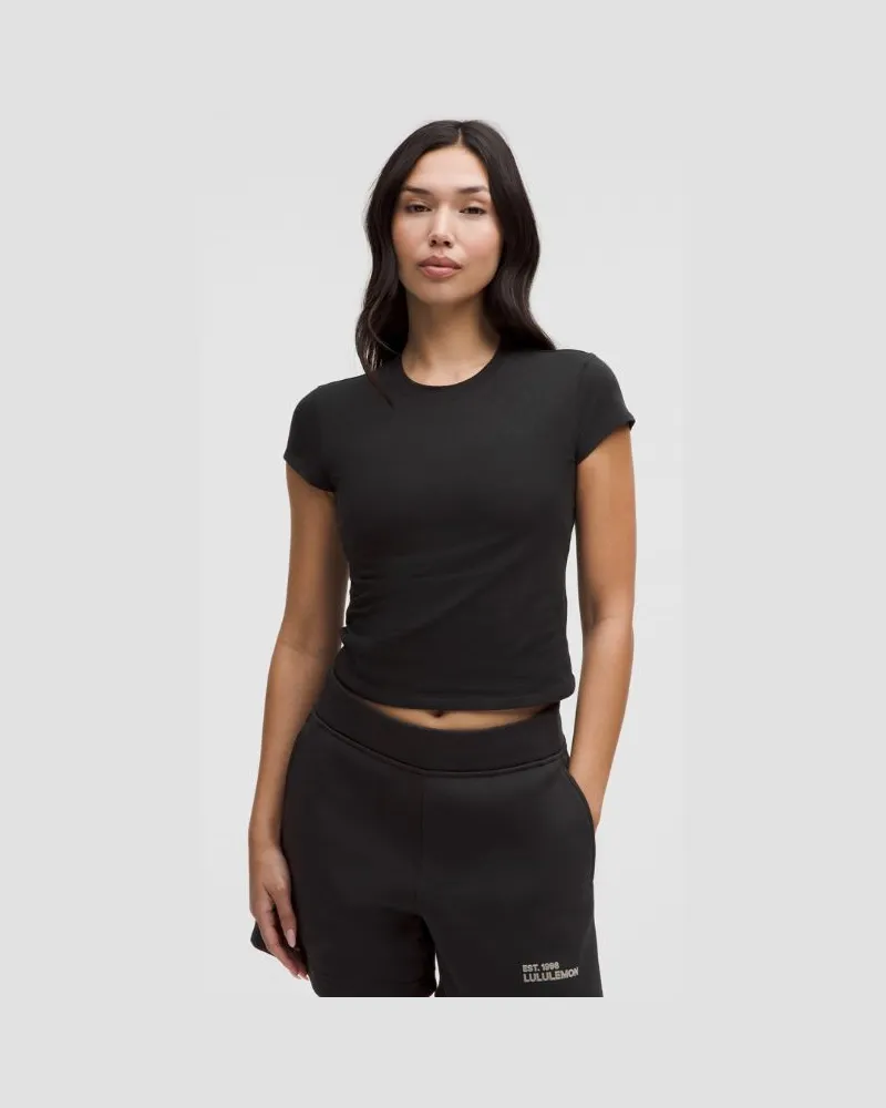 LULULEMON Baby Tee aus Bio- für Frauen – Größe in Schwarz Schwarz