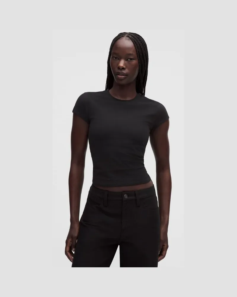 LULULEMON Baby Tee aus Bio- für Frauen – Größe in Schwarz Schwarz