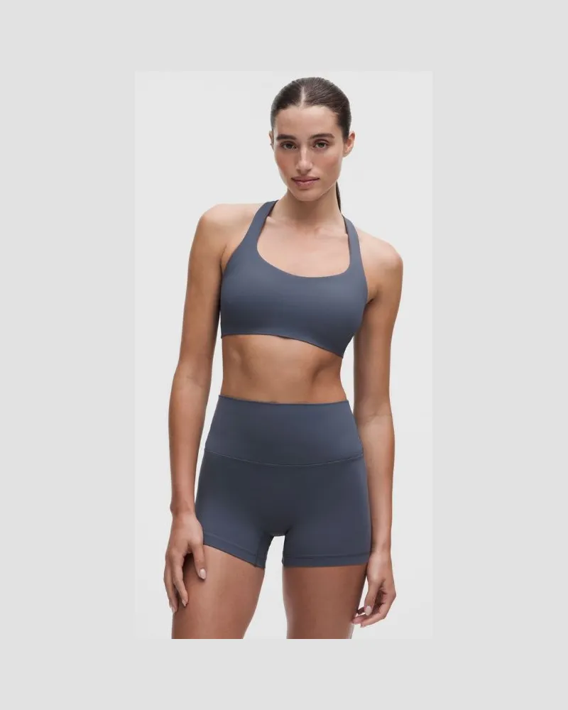LULULEMON FlexyFlex Yoga-BH mit überkreuzten Trägern Leichter Halt für A-C Cups für Frauen – Größe in Dusty Diamond Dusty