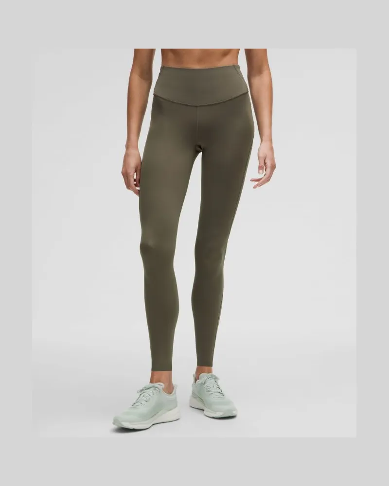 LULULEMON Base Pace Leggings mit hohem Bund für Frauen – 71 cm – Größe in Army Green Army