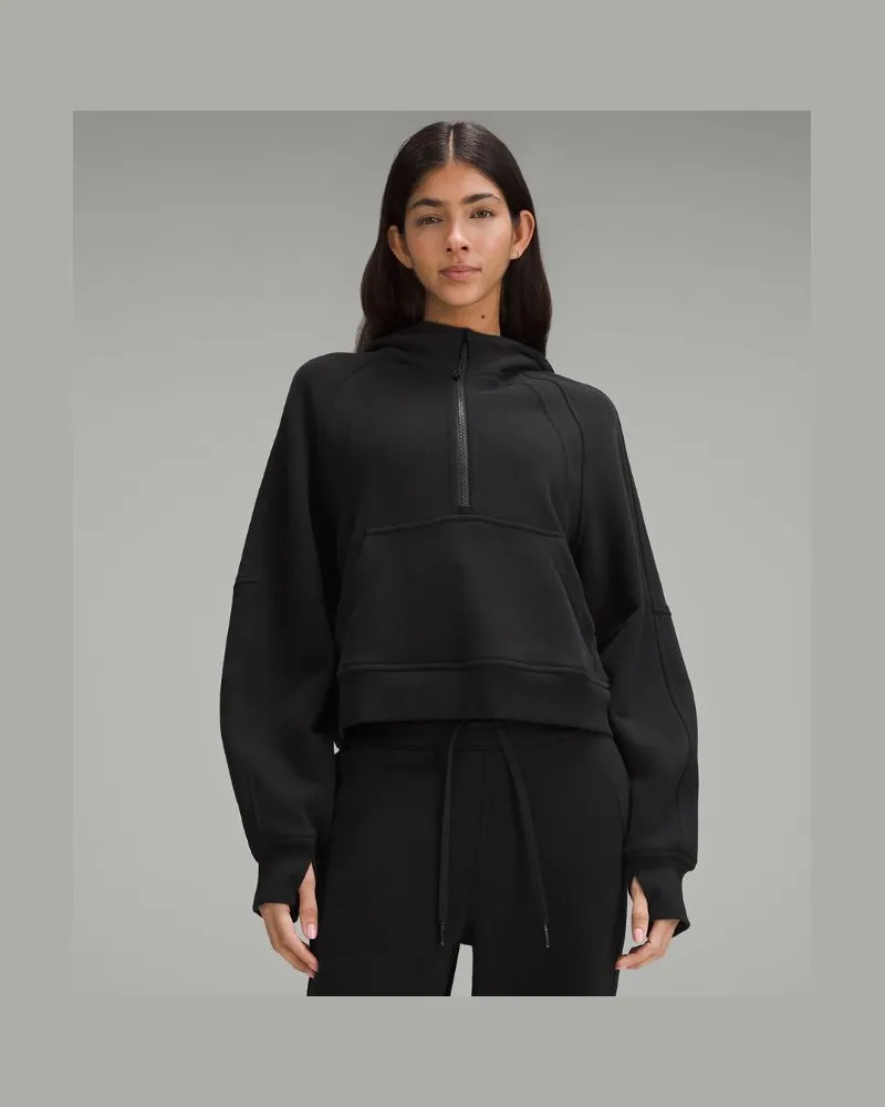 LULULEMON Scuba Oversized-Hoodie mit halblangem Reißverschluss für Frauen – Größe in Black Black