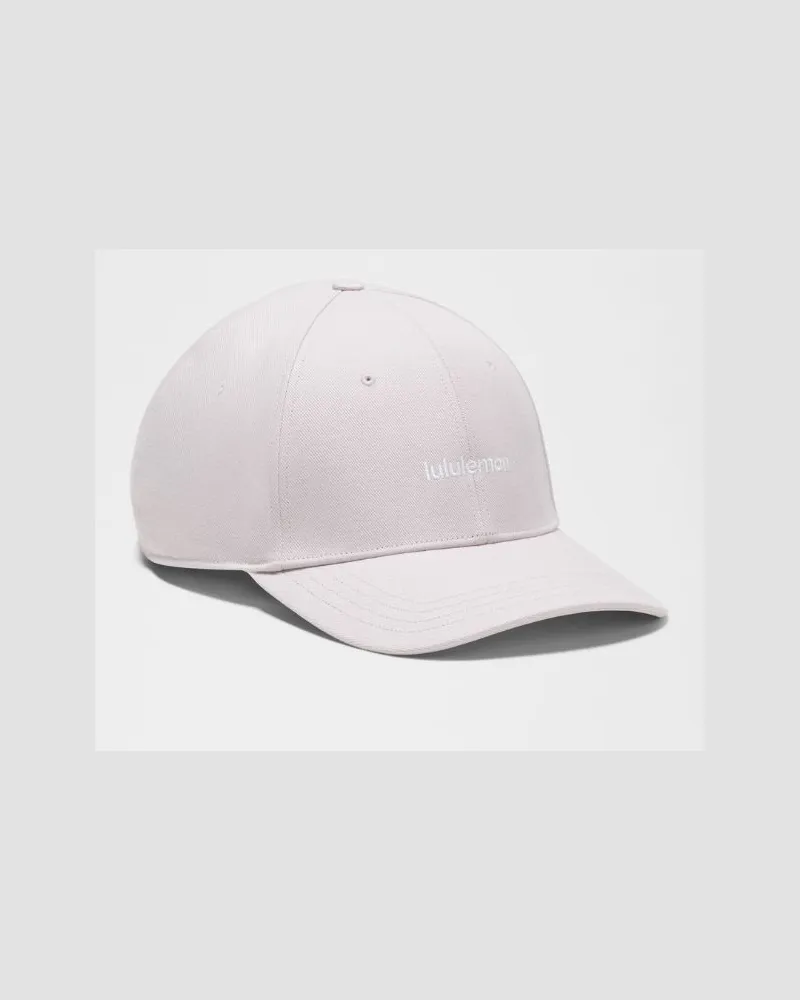 LULULEMON Classic Ball Cap Structured Wordmark – Größe in Icy Taupe/White Icy