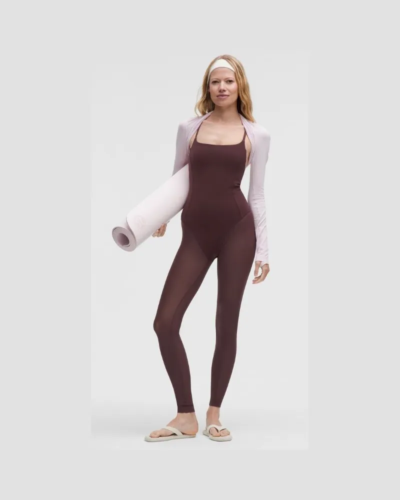 LULULEMON Body aus Nulu mit Beinen aus Mesh für Frauen – 71 cm – Größe in Goodnight Plum Goodnight
