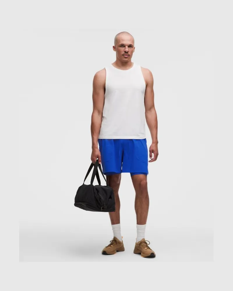LULULEMON License to Train Shorts mit Liner für Männer – 18 cm – Größe in Beach Ball Blue Beach