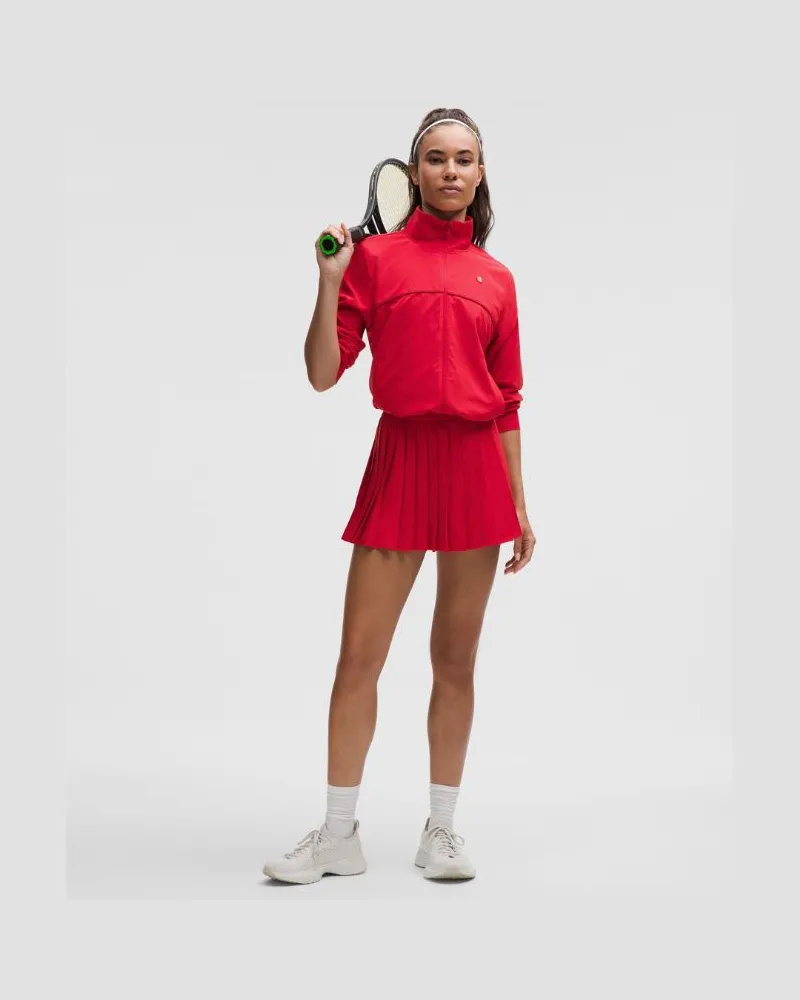 LULULEMON Tennisrock mit hohem Bund und Falten für Frauen – Neon – Größe Lulu