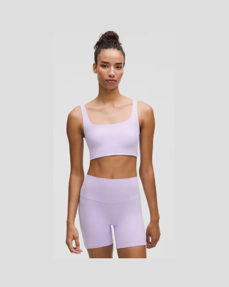 LULULEMON Bend This BH mit quadratischem und U-Ausschnitt Leichter Halt A–C-Cups für Frauen – Größe in Lavender Frost Lavender