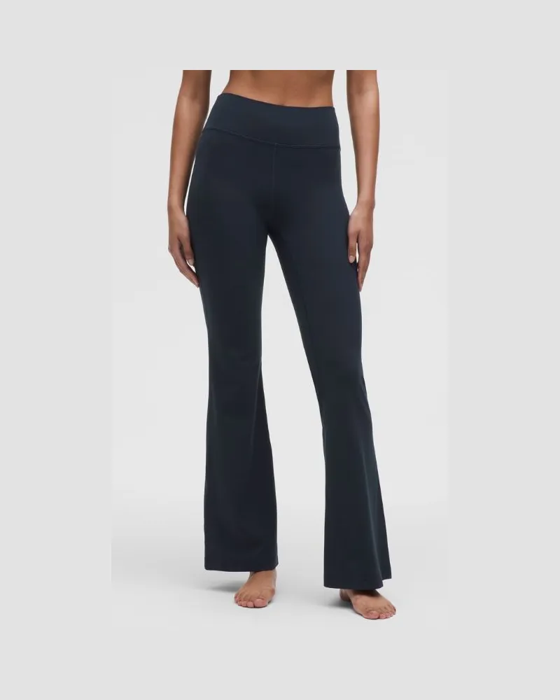 LULULEMON Groove Hose mit ausgestelltem Bein und hohem Bund aus Nulu Kurz für Frauen – Größe in True Navy True