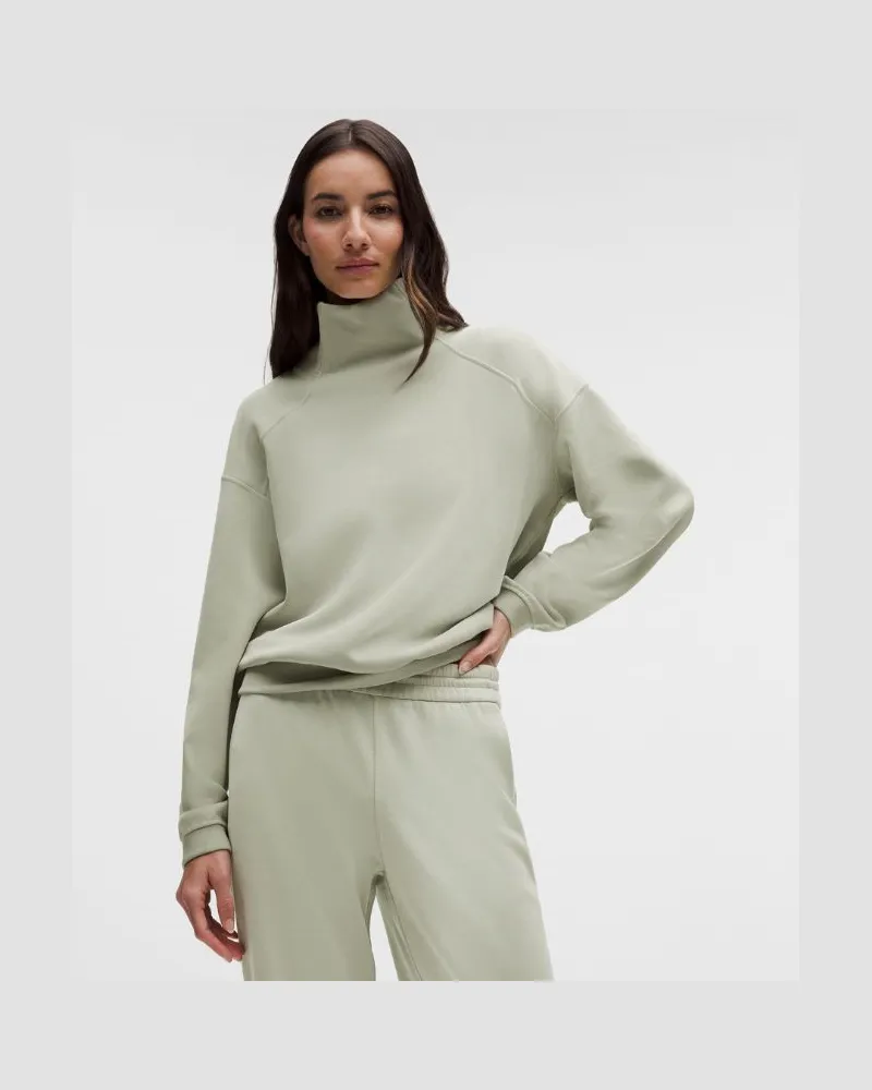 LULULEMON Brushed Softstreme Funnel Neck für Frauen – Größe in Fog Green Fog
