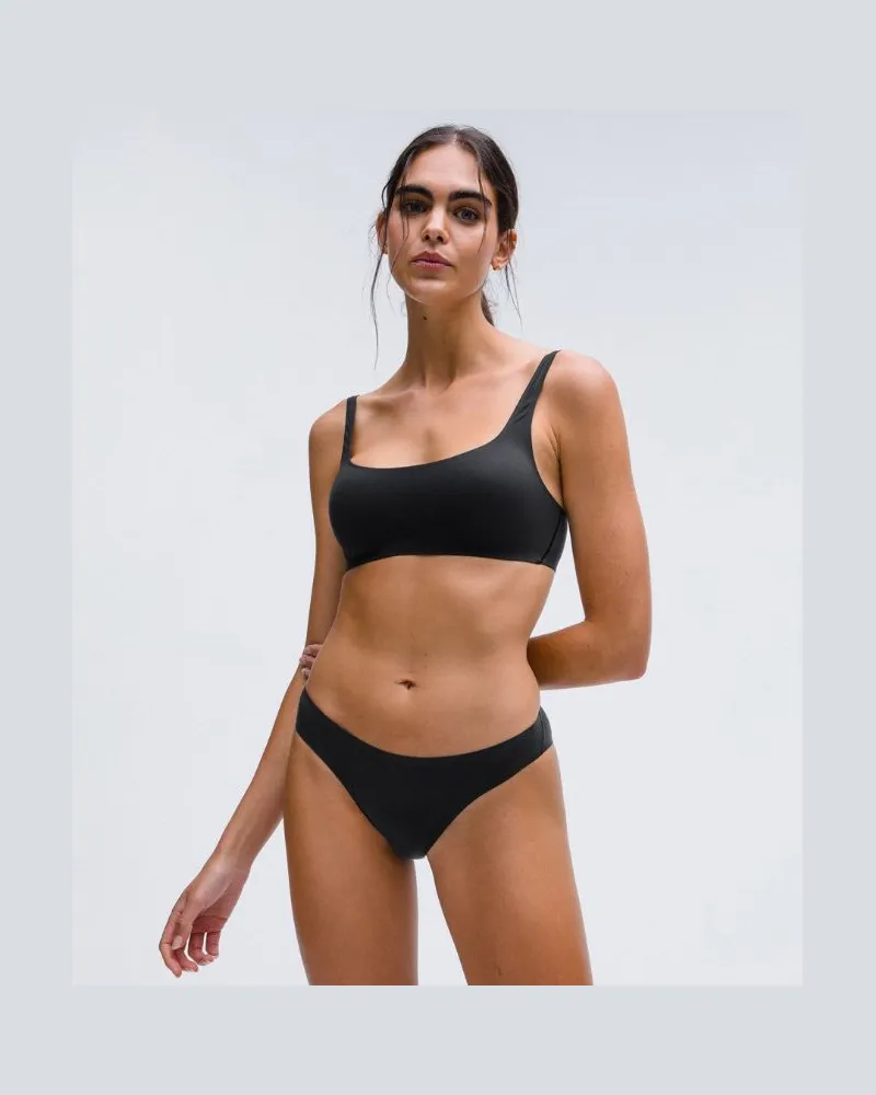 LULULEMON Wundermost Ultraweicher BH mit U-Ausschnitt und dünnen Trägern aus Nulu, A/D-Cups Black