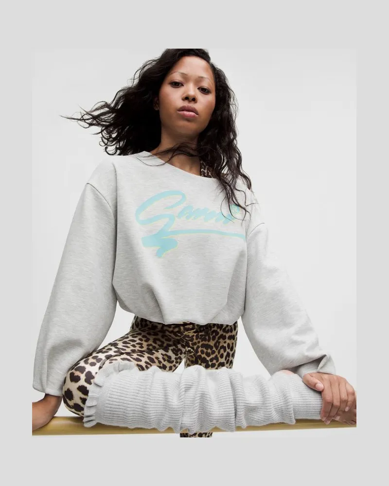LULULEMON GANNI x Stulpen aus einem Merinowollgemisch mit Rüschen für Frauen – Größe in Heathered Core Ultra Light Grey Heathered