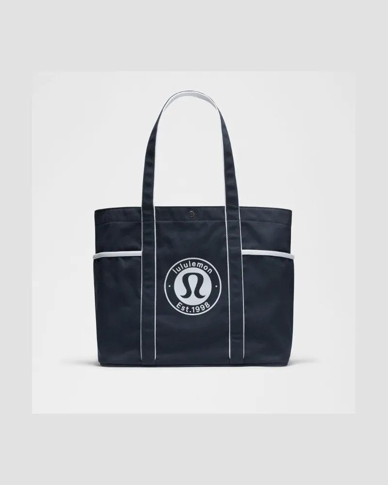 LULULEMON Daily Tote-Bag aus Canvas mit mehreren Taschen Logo – Größe in True Navy/Starch Blue True