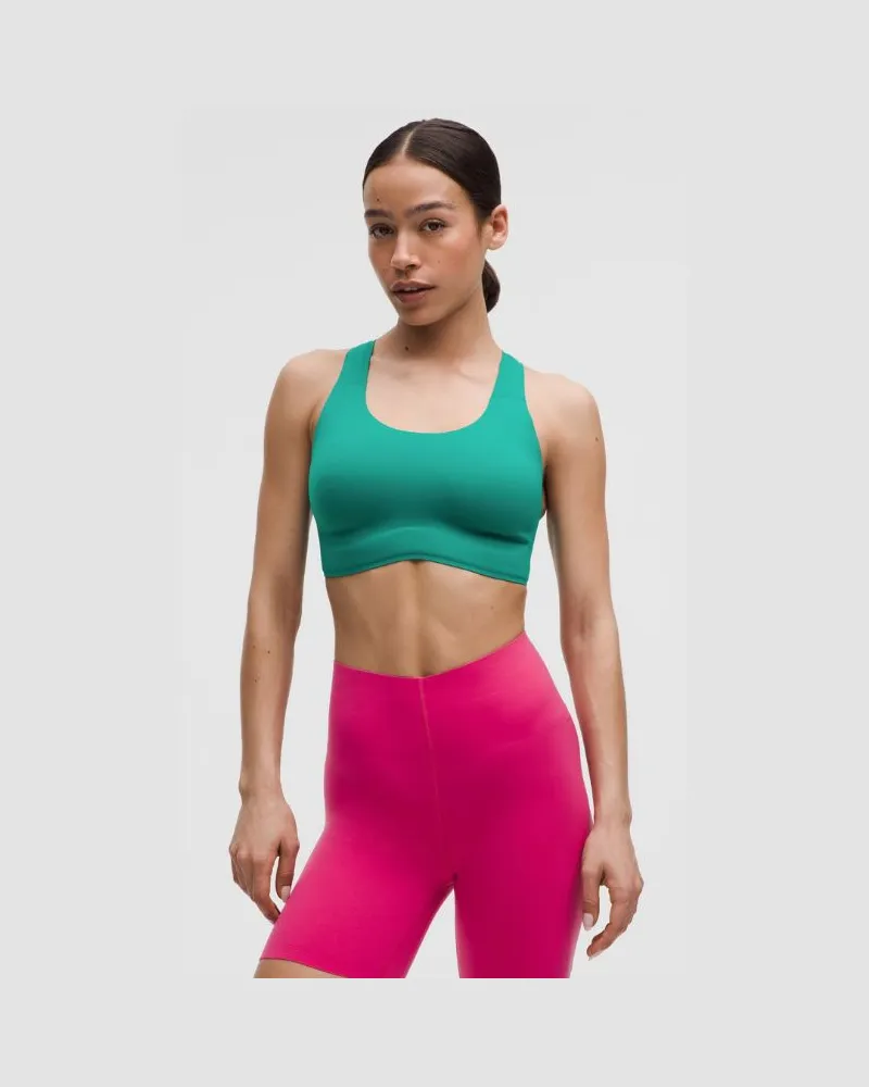 LULULEMON Go Further BH mit Support Code Technologie Starker Halt für C/D-Cups für Frauen – Größe in Sonic Teal Sonic