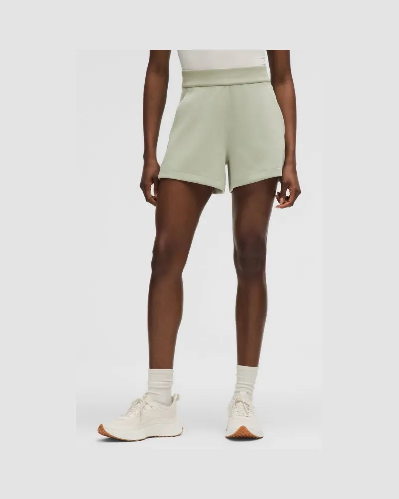 LULULEMON Softstreme Shorts mit hohem Bund für Frauen – 10 cm – Größe in Fog Green Fog
