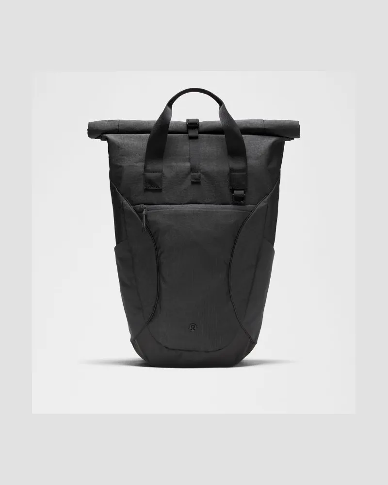 LULULEMON Rucksack mit Rolltop-Verschluss 22 l Metallic – Größe in Graphite Grey/Schwarz Graphite