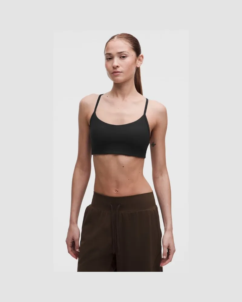 LULULEMON Flow Y Bra Light Support, A/B Cup Design für Frauen – Größe in Black Black