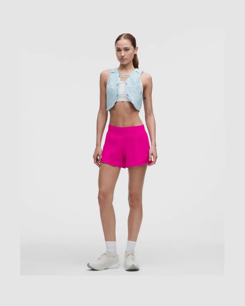 LULULEMON Hotty Hot Shorts mit hohem Bund und Liner für Frauen – 10 cm – Größe in Pink Flare Pink