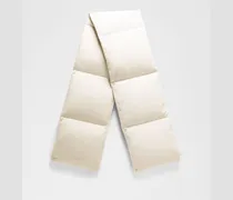 Pufferschal aus Velours in Light Ivory