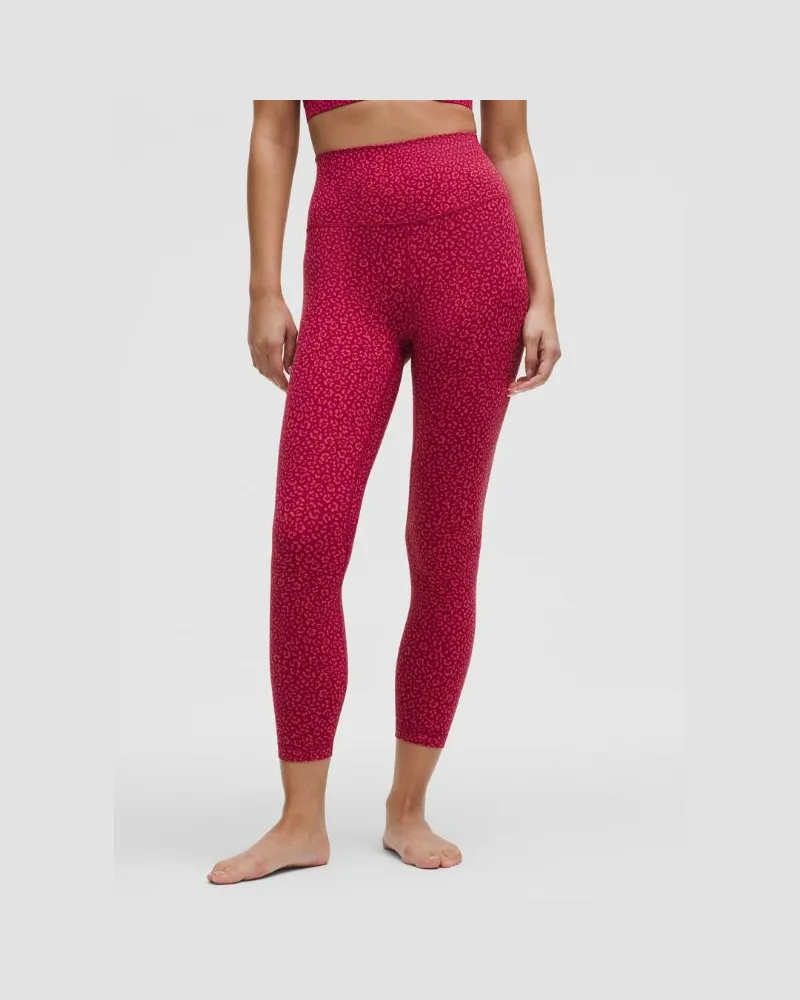 LULULEMON Align Leggings HB für Frauen – 63 cm – Größe in Leopard Daisy Desert Red Magenta Smoke Leopard