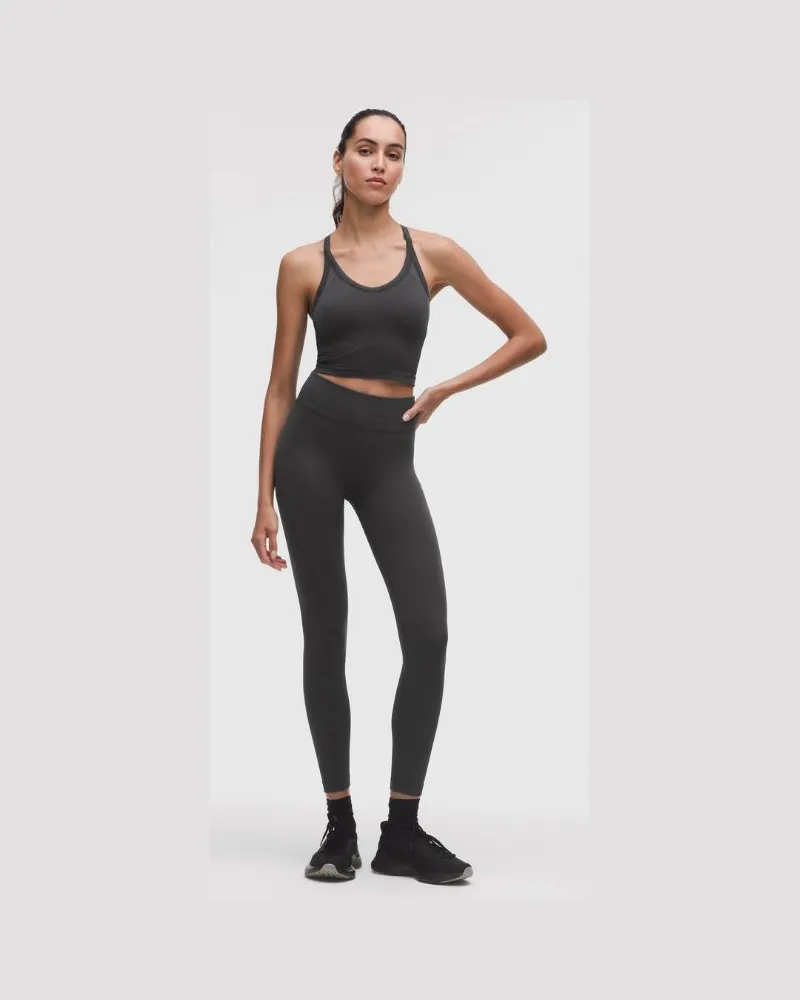 LULULEMON Get Low Trainings-Leggings mit hohem Bund für Frauen – 64 cm – Größe in Black/Graphite Grey Black