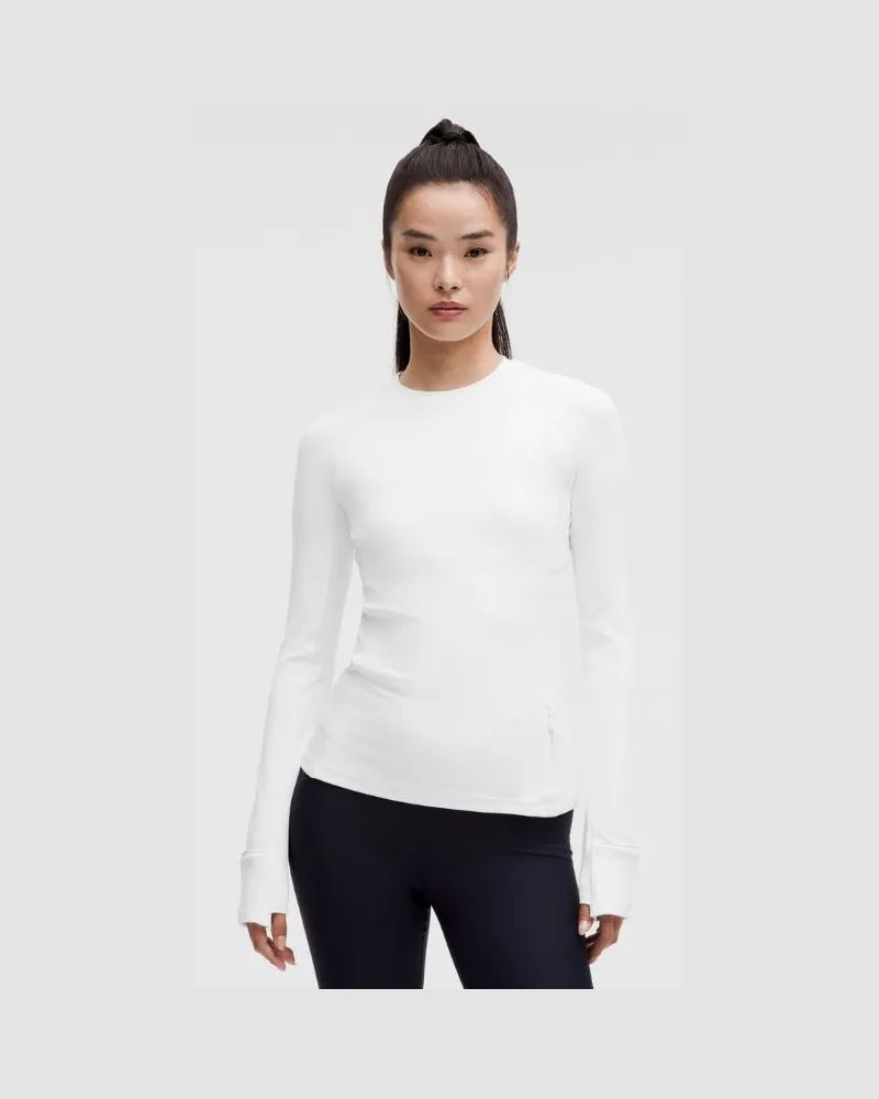 LULULEMON It's Rulu Geripptes Langarmshirt für Frauen – Größe in White White