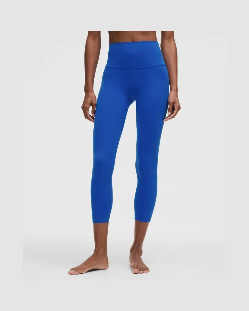 LULULEMON Align Crop Leggings mit hohem Bund für Frauen – 58 cm – Neon – Größe Cerulean
