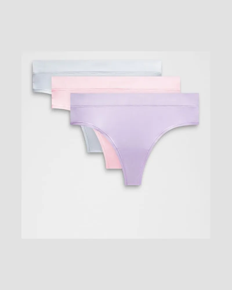 LULULEMON UnderEase String mit hohem Bund 3er-Pack für Frauen – Orange – Größe Pink
