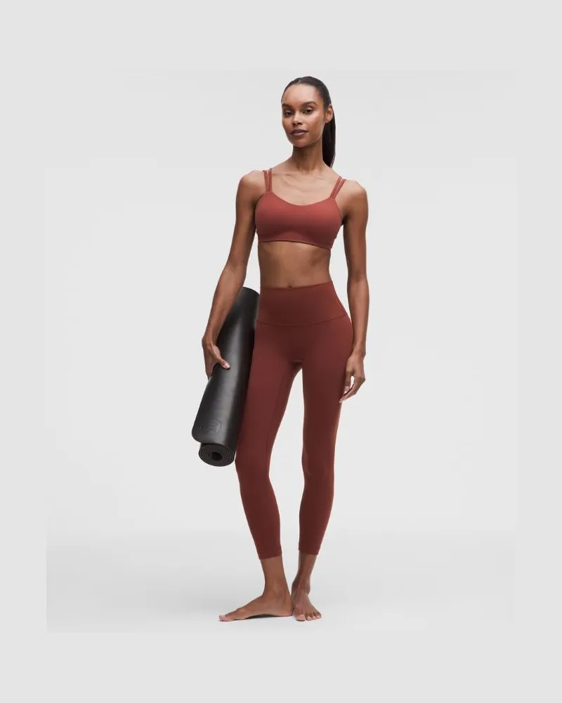 LULULEMON Align No Line Hose mit hohem Bund für Frauen – 64 cm – Größe in Cranberry Charm Cranberry