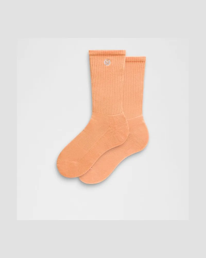 LULULEMON Daily Essential Crew-Socken Unisex – Orange – Größe Rock