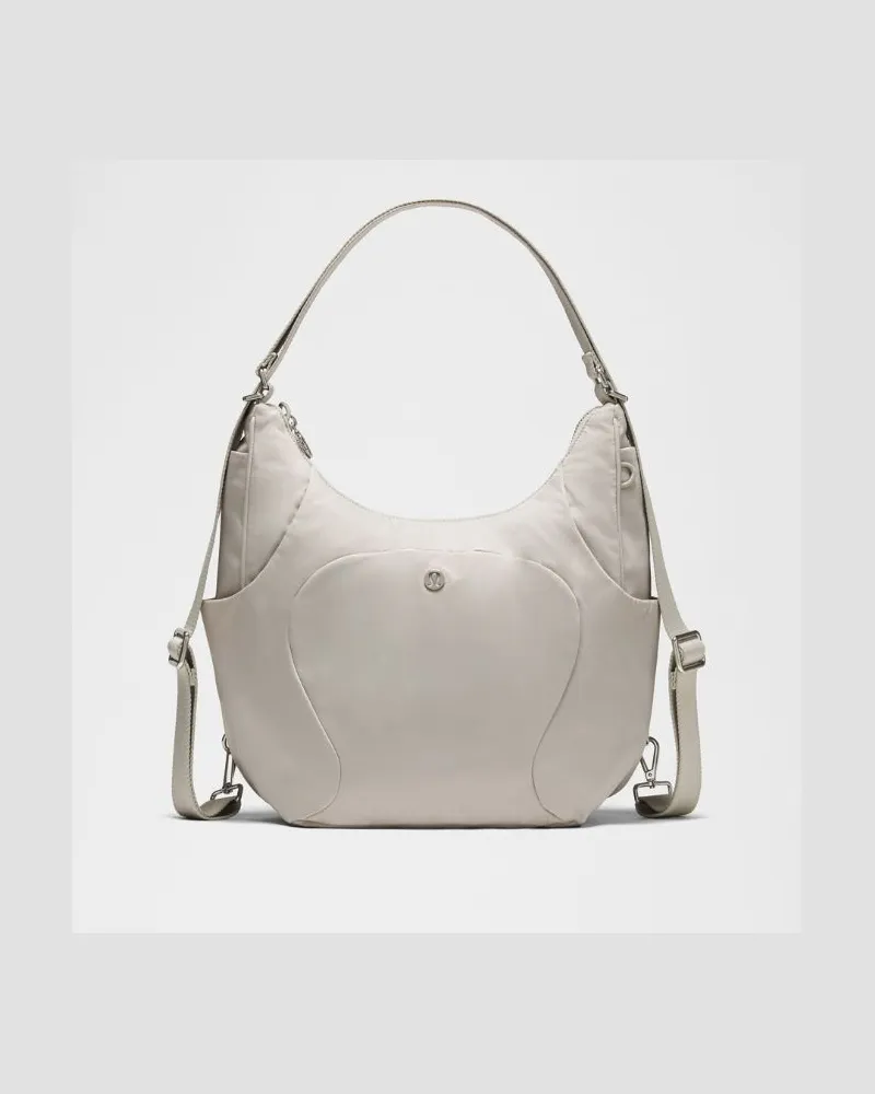 LULULEMON Wandelbare City Essentials-Schultertasche Größe in Hailstone Grey/Silver Hailstone