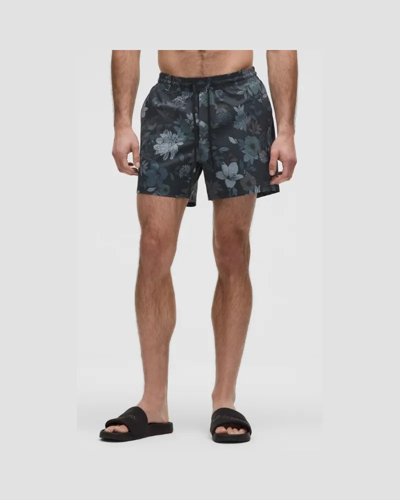 LULULEMON Badeshorts Ohne Liner für Männer – 13 cm – Größe in Flora Medley Blue Multi Flora