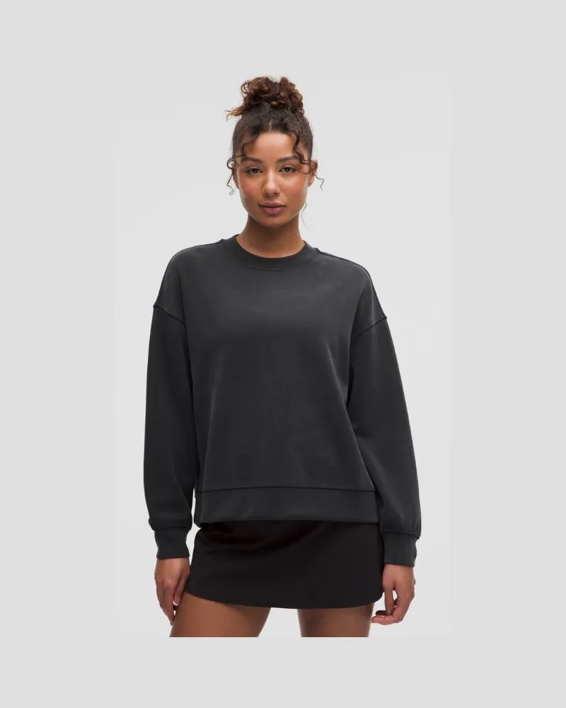 LULULEMON Softstreme Pullover im Oversized Fit mit Rundhalsausschnitt für Frauen – Größe in Black Black